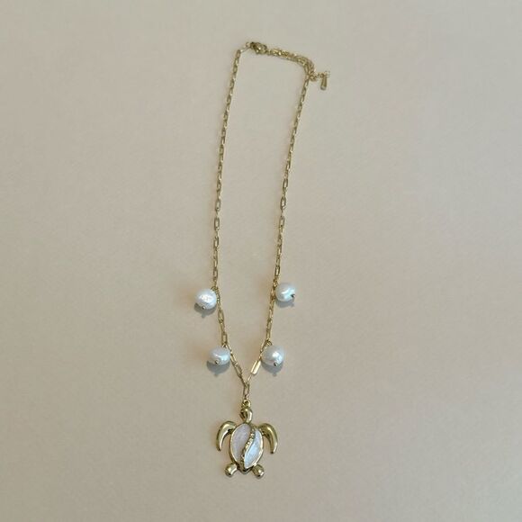 Boho pearl necklace #1380 - Picture 2 of 4